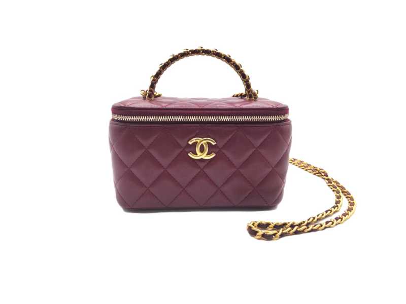 シャネル買取 マトラッセ トップハンドル チェーン バニティバッグ